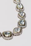 Shop_Ishhaara_Silver Plated Crystals Kundan Stone Embellished Choker Set _at_Aza_Fashions