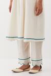 Buy_Amisha Kothari_Ivory Chanderi , Organza Kusum Straight Kurta Set With Contrast Dupatta 