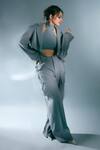 Buy_Deme by Gabriella_Grey Mercedes Cropped Jacket And High Waist Pant Set_at_Aza_Fashions