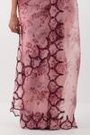 Amisha Kothari_Pink Organza, Diamonds Guldasta Floral Print Saree_at_Aza_Fashions