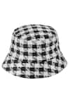 Hair Drama Co_Black Emily In Paris Houndstooth Pattern Bucket Hat _Online_at_Aza_Fashions