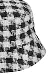 Buy_Hair Drama Co_Black Emily In Paris Houndstooth Pattern Bucket Hat _Online_at_Aza_Fashions