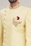 Arihant Rai Sinha_Gold Banarasi Silk Sherwani Set _at_Aza_Fashions