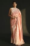 Buy_Chandrima_Pink Chanderi Cutwork Saree _at_Aza_Fashions