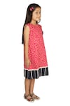 Ribbon Candy_Red Cotton Floral Print Dress _Online_at_Aza_Fashions