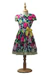 Shop_Ribbon Candy_Blue Cotton Floral Print Dress _at_Aza_Fashions