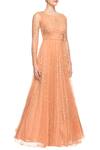 Buy_Astha Narang_Orange Sequin Embellished Gown_Online_at_Aza_Fashions