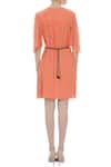 Shop_ARPAN VOHRA_Orange Embroidered Dress_at_Aza_Fashions