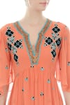ARPAN VOHRA_Orange Embroidered Dress_at_Aza_Fashions