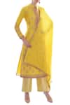 Buy_Aiman_Yellow Embroidered Kurta Set_at_Aza_Fashions