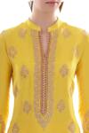 Aiman_Yellow Embroidered Kurta Set_at_Aza_Fashions