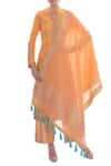 Buy_Aiman_Orange V Neck Embellished Kurta Set _at_Aza_Fashions