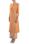 Buy_Aiman_Orange V Neck Embellished Kurta Set _Online_at_Aza_Fashions