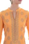 Aiman_Orange V Neck Embellished Kurta Set _at_Aza_Fashions
