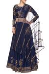 Buy_Astha Narang_Blue Embellished Sequin Round Neck Lehenga Set For Women_at_Aza_Fashions