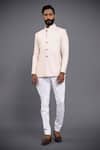 Buy_Raghavendra Rathore Jodhpur_Off White Silk Bandhgala_Online_at_Aza_Fashions