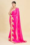 Buy_Pallavi Jaikishan_Pink Georgette Embroidered Saree  _Online_at_Aza_Fashions