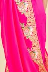 Pallavi Jaikishan_Pink Georgette Embroidered Saree  _at_Aza_Fashions