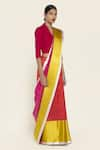 Payal Khandwala_Red Reversible Handwoven Silk Saree_Online_at_Aza_Fashions