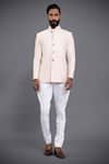 Buy_Raghavendra Rathore Jodhpur_Off White Bandhgala Silk And Jodhpuri Breeches Cotton Embroidery & Pant Set _at_Aza_Fashions