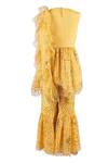 Shop_Rang by Lespetits_Yellow Embroidered Sharara And Top Set For Girls_at_Aza_Fashions