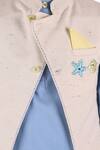 Rang by Lespetits_Blue Embroidered Kurta Set With Bundi For Boys_Online_at_Aza_Fashions