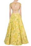Shop_Anushree Reddy_Yellow Chanderi Silk Lehenga Set_at_Aza_Fashions