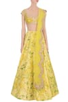 Shop_Anushree Reddy_Yellow Chanderi Silk Lehenga Set_Online_at_Aza_Fashions