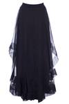 Shop_Kavita Bhartia_Black Layered Organza Skirt For Women_at_Aza_Fashions