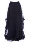Kavita Bhartia_Black Layered Organza Skirt For Women_Online_at_Aza_Fashions
