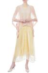 Buy_Kavita Bhartia_Pink V Neck Embroidered Kaftan Top  _at_Aza_Fashions