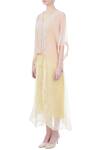 Buy_Kavita Bhartia_Pink V Neck Embroidered Kaftan Top  _Online_at_Aza_Fashions