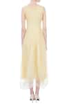 Shop_Kavita Bhartia_Yellow Draped Midi Dress_at_Aza_Fashions