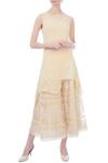 Buy_Kavita Bhartia_Yellow Asymmetric Kurta_at_Aza_Fashions