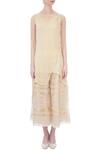 Shop_Kavita Bhartia_Yellow Asymmetric Kurta_Online_at_Aza_Fashions