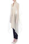 Buy_Kavita Bhartia_White Organza Long Cape_Online_at_Aza_Fashions