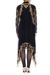 Shop_Ayesha Aejaz_Black Embroidered Cape And Kurta Set_at_Aza_Fashions