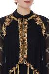 Ayesha Aejaz_Black Embroidered Cape And Kurta Set_at_Aza_Fashions