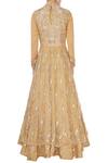 Shop_Ayesha Aejaz_Beige Round Embroidered Anarkali With Jacket For Women_at_Aza_Fashions