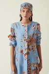 Buy_Payal Pratap_Blue Linen Satin Print Flower Collared Neck Muria Floral Jacket _Online_at_Aza_Fashions