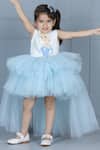 Buy_The Little Celebs_White Net, Crepe, Satin Sequins, Embroidery Elsa Bodice High-low Dress _Online_at_Aza_Fashions