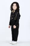 Shop_The little celebs_Black Cotton Plain Suspender Pant And Shirt Set _Online_at_Aza_Fashions