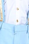 Buy_The little celebs_Blue Cotton Plain Suspender Pant Set _Online_at_Aza_Fashions