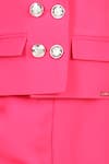 Buy_The Little Celebs_Pink Lycra, Satin Metallic Thread Notched Collar Blazer And Pant Set _Online_at_Aza_Fashions