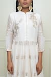 Buy_Sheetal Batra_White Silk Chanderi Anarkali Set_Online_at_Aza_Fashions