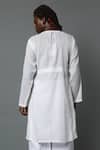 Shop House Of Three White Handspun Handwoven Cotton Chikan Work Arsalan Angrakha Kurta at Aza Fashions Shop_House Of Three_White Handspun Handwoven Cotton Chikan Work Arsalan Angrakha Kurta _at_Aza_Fashions
