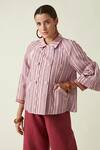 Buy_Payal Pratap_Pink Linen Grevillea Peplum Jacket_Online_at_Aza_Fashions