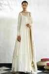 Nakul Sen_Off White Chiffon Embroidered Kurta Lehenga Set_Online_at_Aza_Fashions