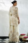 Shop_Nakul Sen_Off White Chiffon Round Embroidered Kurta Sharara Set  _at_Aza_Fashions