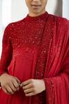 Buy_Nakul Sen_Red Chiffon Embellished Anarkali Set_Online_at_Aza_Fashions